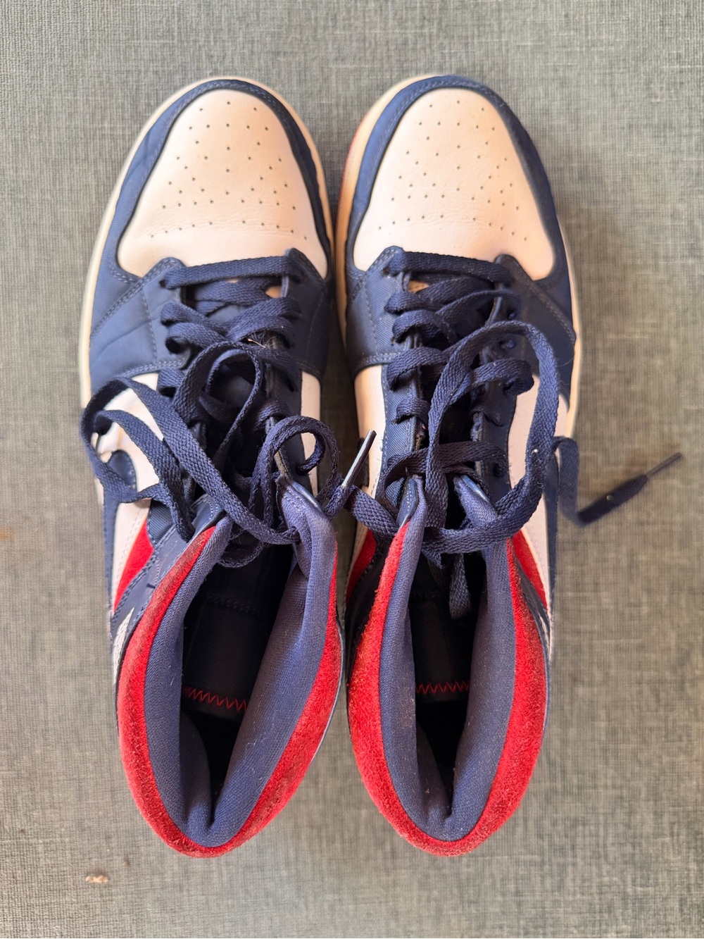 Nike Navy, White & Red High-Top Sneakers